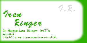 iren ringer business card